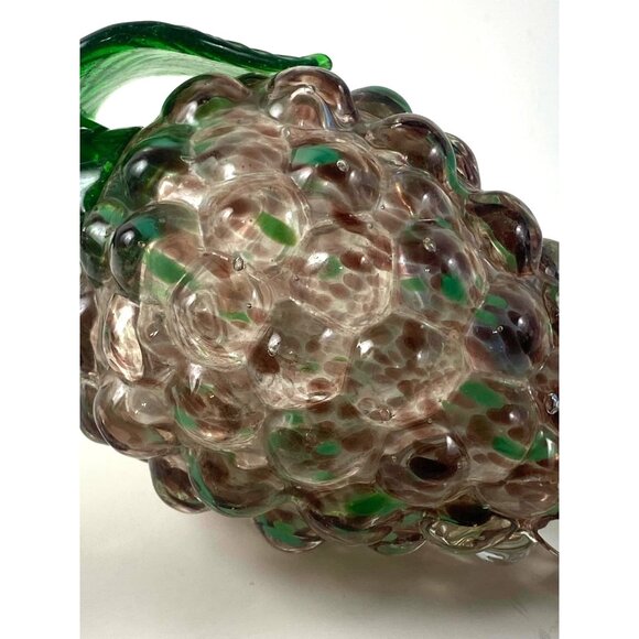 Hand Blown Grapes Paperweight Purple and Green Vintage Murano Style - Picture 7 of 7